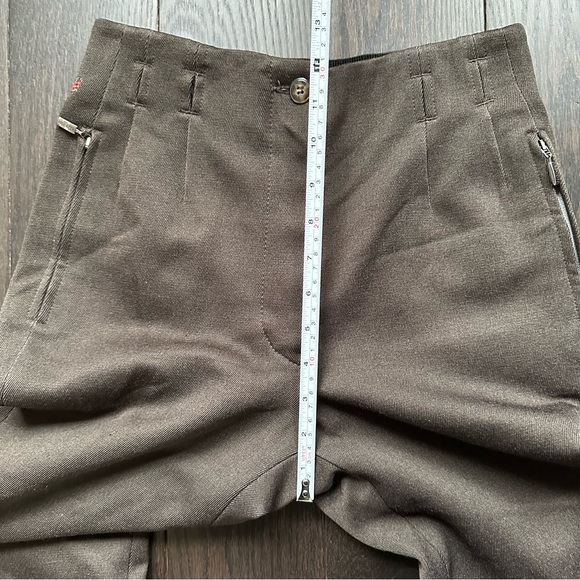 Vintage Post Card Italian Design Ski Pants Brown Floral Embroidered Stirrup - XS - Picture 11 of 16